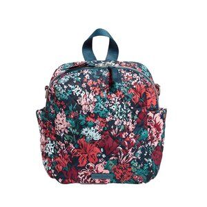 NWT Vera Bradley Women's Performance Convertible Small Backpack, Cabbage Rose